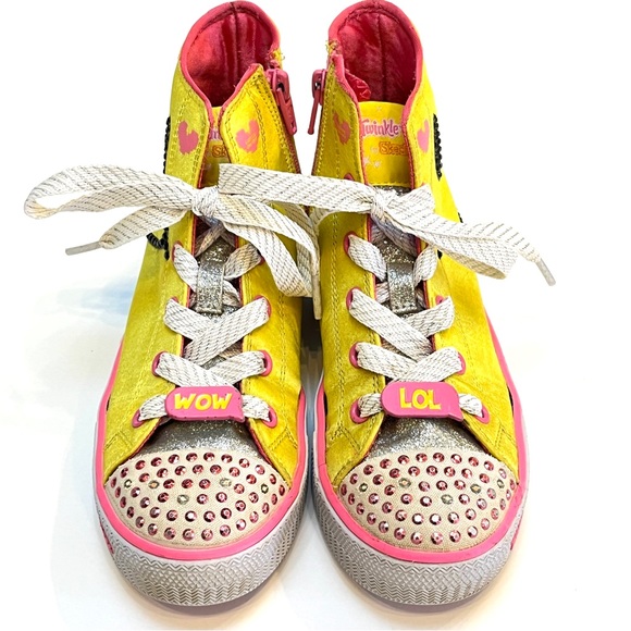 Skechers Twinkletoes Satin Hightops, Size 1 - Picture 3 of 12
